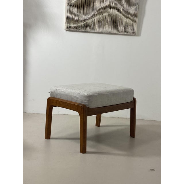 Set of Danish Teak Lounge Chair and Ottoman, 1960s For Sale - Image 8 of 18