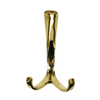 Mid-Century Brass Coat Double Wall Hook by Herta Baller, Vienna, 1950s For Sale