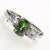 Traditional Oval Green Tourmaline Accented With Scintillating Real Zircons For Sale - Image 3 of 6