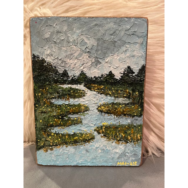Into the Forest by Sea, Original Oil Painting by Mai-Lis Bahr For Sale - Image 9 of 10