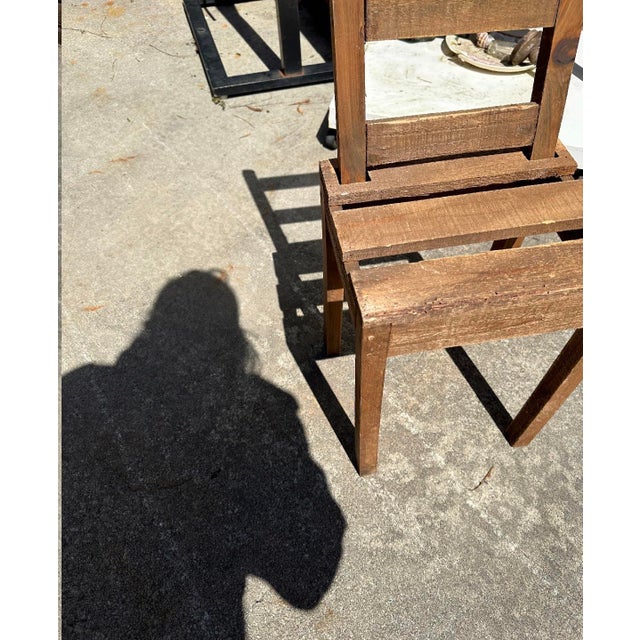 Wood Small Vintage Wooden Collapsible Chair For Sale - Image 7 of 8
