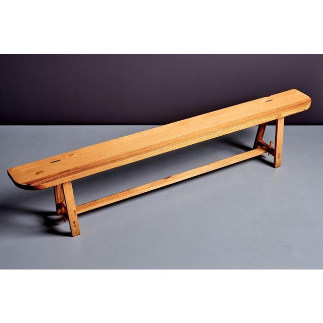 Vintage Pinewood Bench, 1960s For Sale - Image 3 of 11