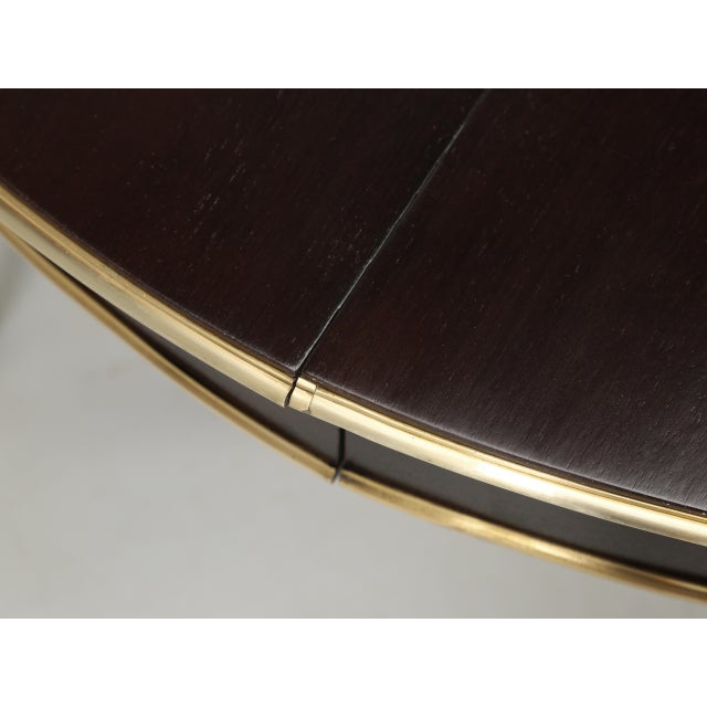 Wood Antique French Directoire Solid Mahogany Dining Table, Exquisite Bronze Details For Sale - Image 7 of 12