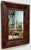 Farmhouse Vintage Rectangular Dark Tiger Wood Wall Mirror For Sale - Image 3 of 7