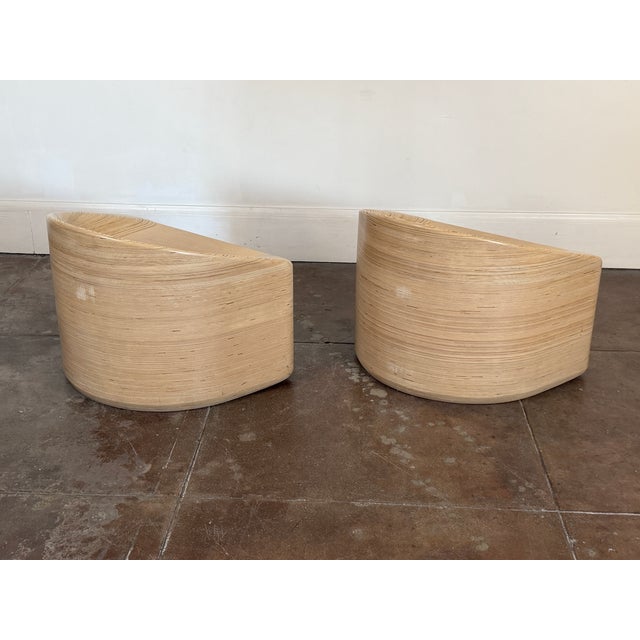 Organic Mid Century Modern Style Stacked Plywood Lounge Chairs For Sale - Image 13 of 13