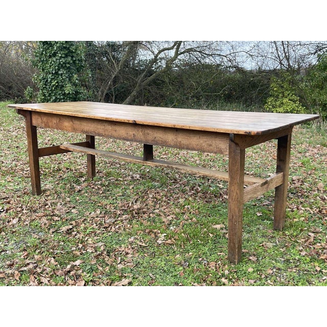 Farmhouse Table in Cherrywood, Oak and Chestnut, 19th Century For Sale - Image 9 of 17