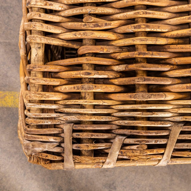 Wood English Wicker Baskets, 1920s For Sale - Image 7 of 11