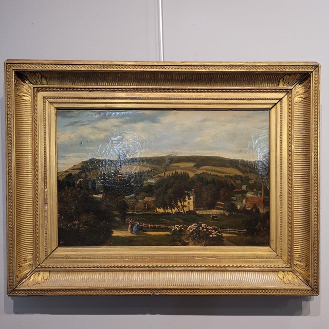 Narcisse Berchère, Landscape of Asnières-Sur-Seine, 1800s, Oil on Canvas, Framed For Sale - Image 5 of 18