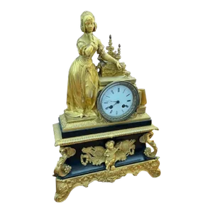 Antique French Bronze Mantle Clock