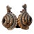 Thick Antique Handmade Forged Copper Brutalist Candle Holder Centerpiece Pricket For Sale