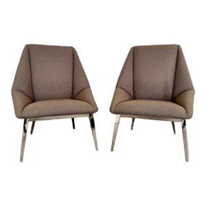Thayer Coggin Origami Accent Chairs - a Pair
