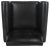 Retro Mid Faux Leather Accent Chair in Black For Sale In Philadelphia - Image 6 of 9