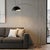 Mid-Century Modern 1960s Nova of California Mid Century Luna Bella Floor Lamp - Modern Arc Lamp, Satin Nickel, Matte Black/Silver Shade, Dimmable For Sale - Image 3 of 4