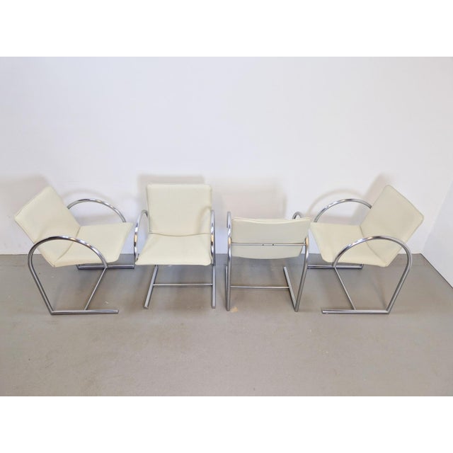 Postmodern Postmodern Leather Cirkel Chairs by Karel Boonzaaijer & Pierre Mazairac for Metaform, 1980s, Set of 4 For Sale - Image 3 of 17
