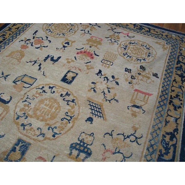 Early 19th Century Antique Chinese, Ningxia Rug For Sale - Image 5 of 5