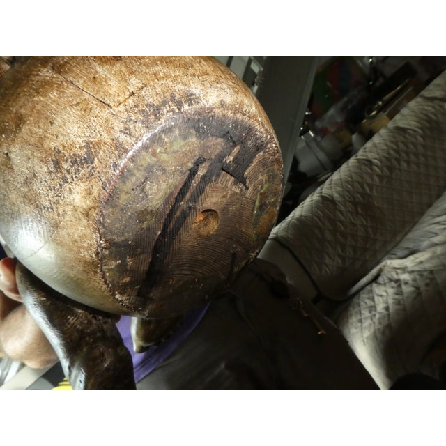 Pair of 19th Century Monumental Italian Wood Carved Angels For Sale - Image 11 of 13