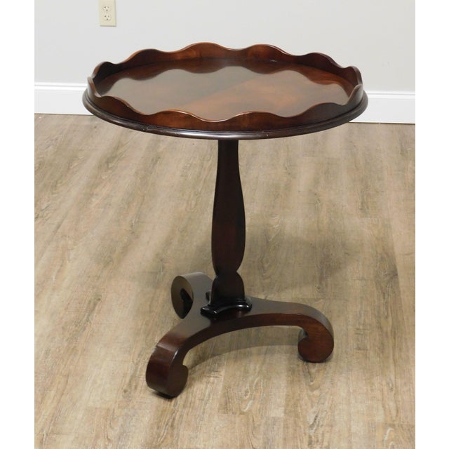 Baker Milling Road Empire Style Mahogany Round Pedestal Side Table