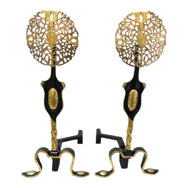 Tudor Andirons 1920s For Sale In Miami - Image 6 of 13