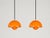 Orange Vintage FlowerPot Pendant Lamps by Verner Panton for Louis Poulsen, Set of 2 For Sale - Image 8 of 9