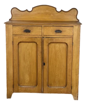 Antique Victorian Grain Painted Country Jelly Cupboard C. 1870