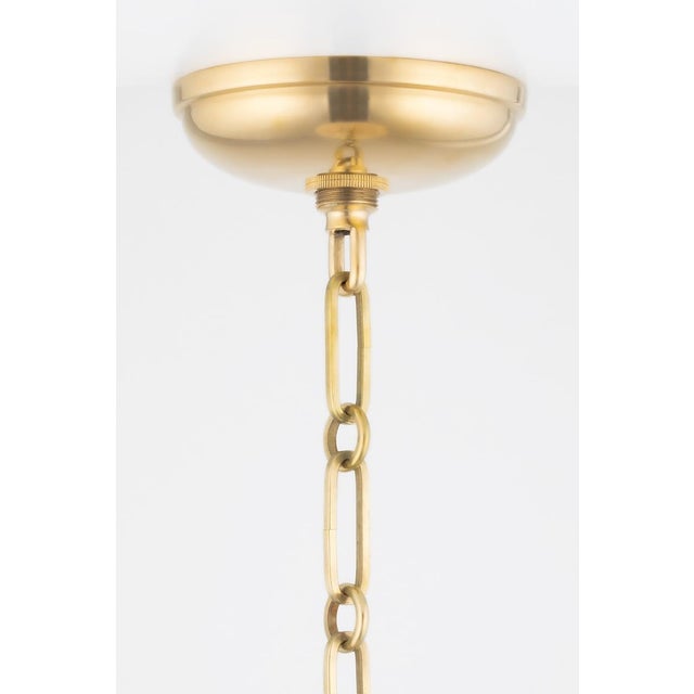 2020s Hudson Valley Lighting Mark D. Sikes Somerset 3-Light Pendant with Rattan Accent, Brass For Sale - Image 5 of 6