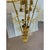 Murano Mid Century Modern Oversized Contemporary Murano Glass Chandelier, “Quadriedro” Design in Fumé and Gold Twister For Sale - Image 4 of 9