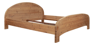 Postmodern Scandinavian Double Bed in Softwood, 1980s