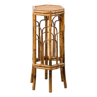 Antique Tortoise Octagon Bamboo Stand For Sale