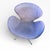 Mid-Century Purple Swivel Lounge Chair with Chrome Base, 1970s For Sale - Image 6 of 11