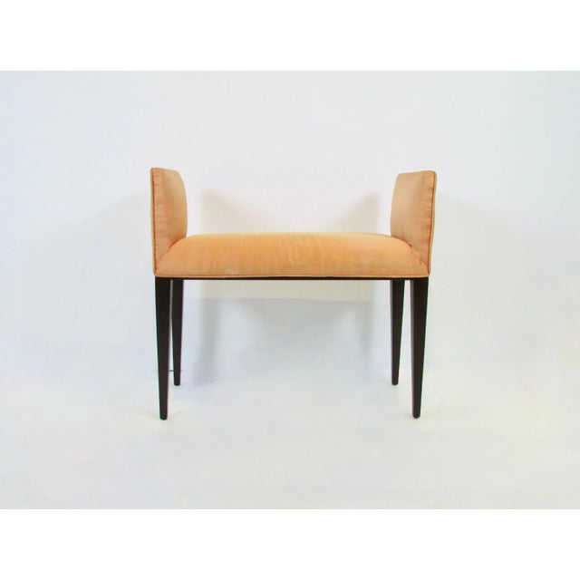 Edward Wormley design for Dunbar furniture of Berne Indiana. Elegant design rectangular bench on tall taper legs with high...