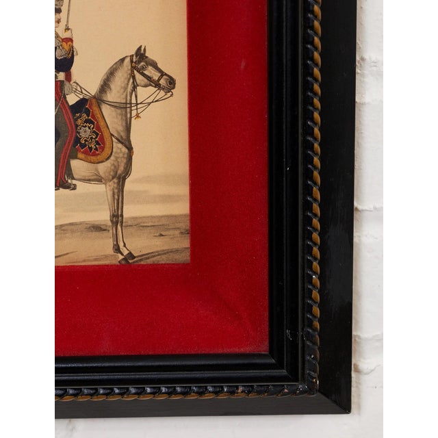 Scarlet Early 20th Century Lithograph of Prussian Horse and Soldier For Sale - Image 8 of 9