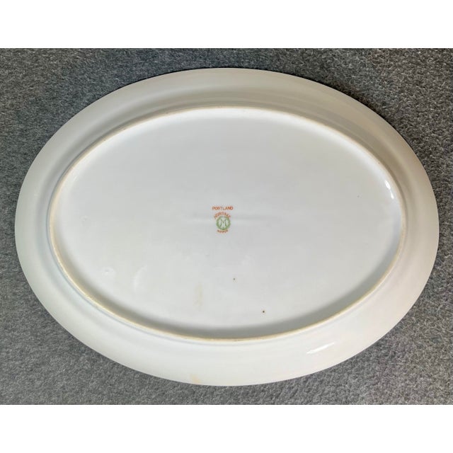 Ceramic Early 20th Century Noritake Nippon Portland Oval Serving Platters- Set of 2 For Sale - Image 7 of 8