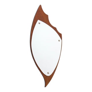 1960s Mid Century Danish Wall Mirror For Sale
