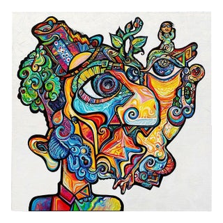 Alexander Arshansky, "A Wiser Man" Abstract/Cubist Piece For Sale