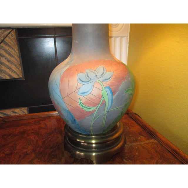 1980s Chapman Vintage Hand Waxed Luxury Table Lamp Without Shade For Sale - Image 5 of 12