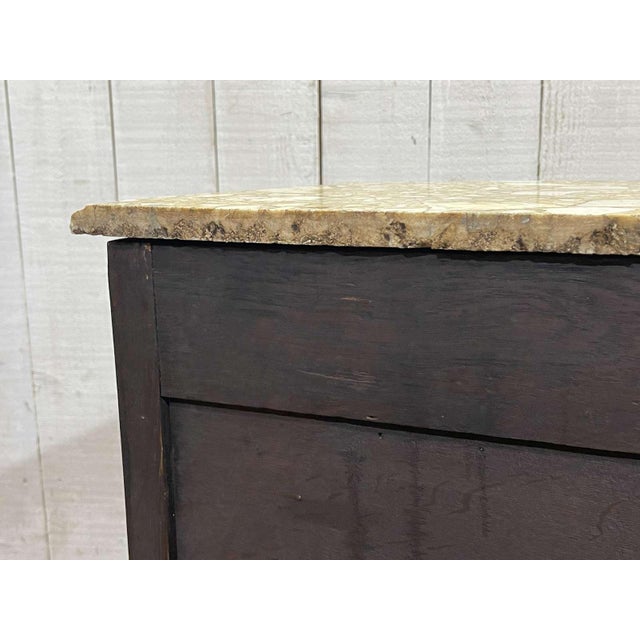 Louis XV Commode in Oak with Marble Top For Sale - Image 16 of 17