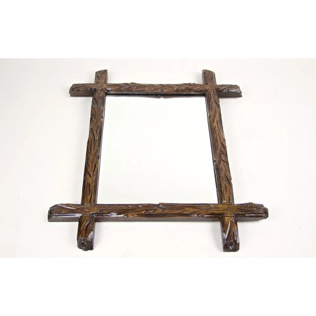 Austrian Black Forest Wall Mirror, 1880s For Sale - Image 9 of 17