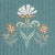 Contemporary SAMPLE - Schumacher Elmslie Embroidery Fabric In Teal For Sale - Image 3 of 5