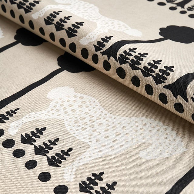 Schumacher Sample - Schumacher Polka Dot Pony Fabric in Natural For Sale - Image 4 of 5