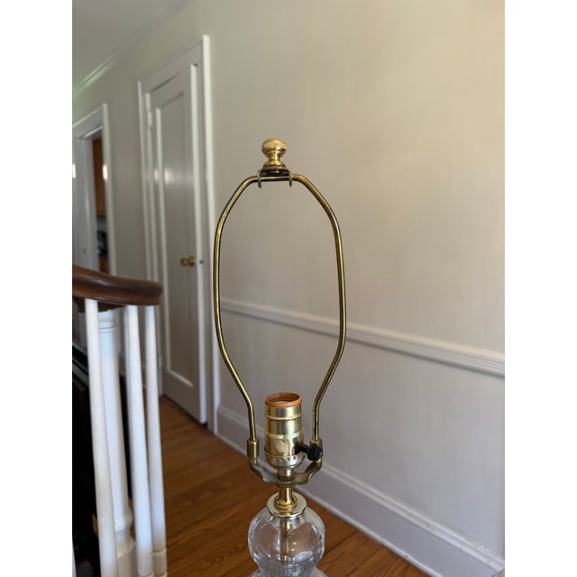 Transparent Vintage Waterford Crystal Style Table Lamps - a Pair For Sale - Image 8 of 9
