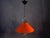 Red Orange Lacquered Metal Design Pendant Light, 1970s For Sale - Image 8 of 8