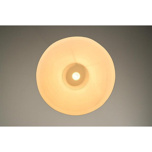 Silver Large Mid-Century Modern Gold Brass Tone Dome Pendant Light, 1970s For Sale - Image 8 of 12