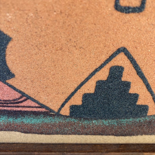 Native American Style Still Life Sand Art, Framed For Sale - Image 10 of 11