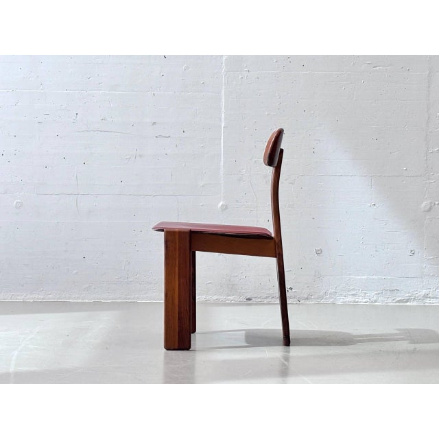 Vintage Sapporo Dining Chairs in Walnut by Mario Marenco for Mobil Girgi, 1970s, Set of 4 For Sale - Image 4 of 16