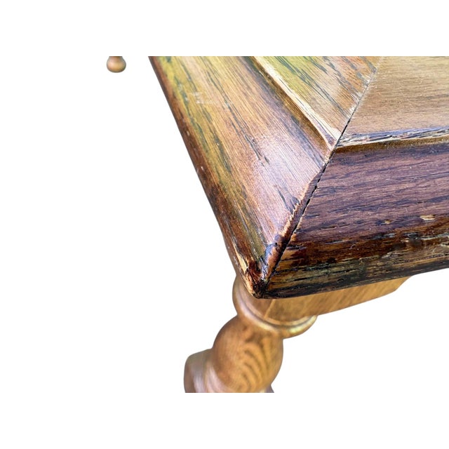 Brown Late 20th Century Pennsylvania House William and Mary Style Oak Coffee Table For Sale - Image 8 of 12