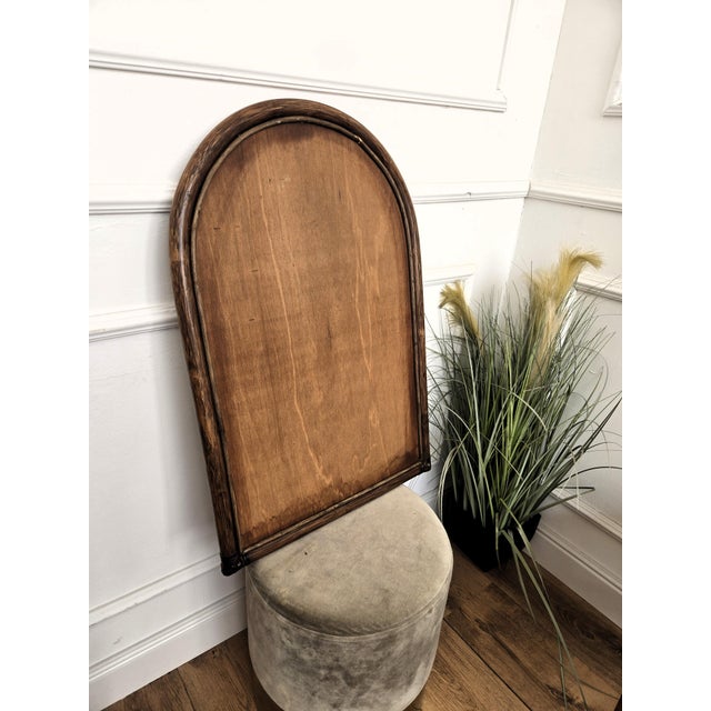 Vintage Italian Bamboo Rattan Arched Wall Mirror, 1960s For Sale - Image 6 of 7