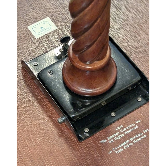 Wood Vintage MCM Bombay Co Flip Top Tripod Occasional Side Table For Sale - Image 7 of 12
