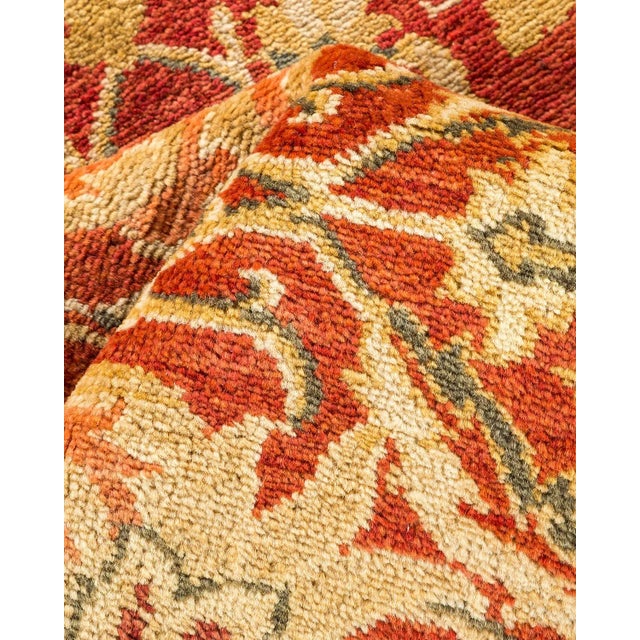 Textile Vintage Traditional Hand Knotted Wool Area Rug, Orange - 6'0" X 8'9" For Sale - Image 7 of 9