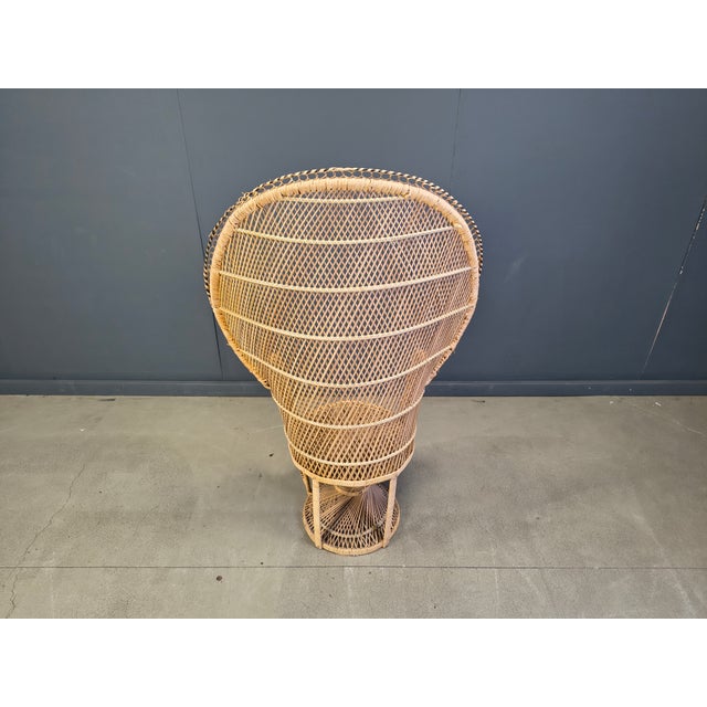 Vintage Wicker Peacock Chair, 1970s For Sale - Image 4 of 13