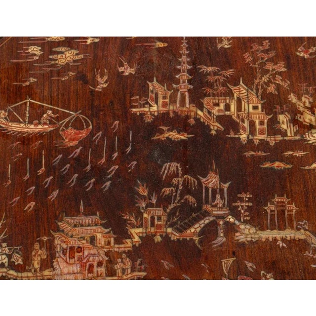 19th Century Chinese Inlaid Hardwood Side Table, 19th Century For Sale - Image 5 of 11